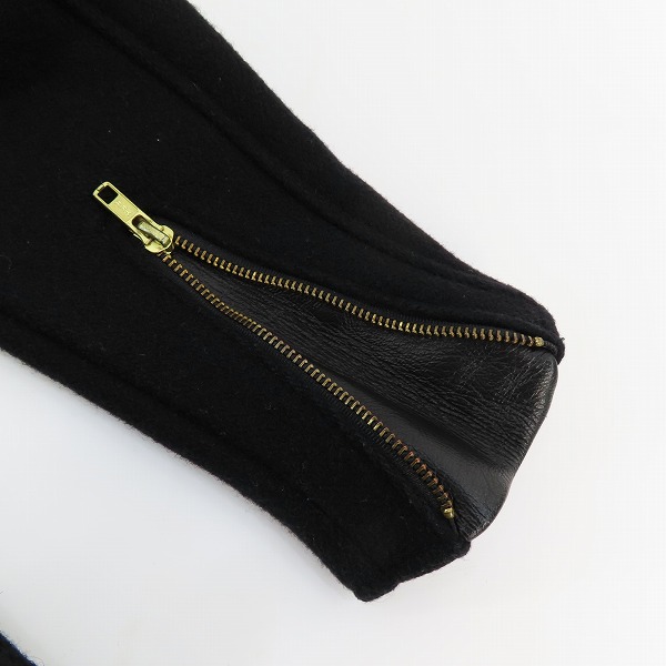 実際に弊社で買取させて頂いたSchott Bros/ショット ブロス メルトン ウール ライダース/Pコート ワンスター 7068/30の画像 9枚目