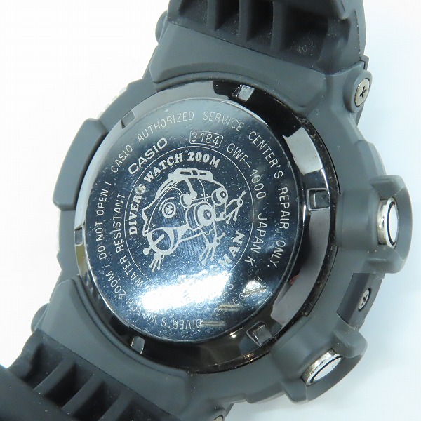 実際に弊社で買取させて頂いたG-SHOCK/Gショック FROGMAN/フロッグマン Master of G/マスターオブG ソーラー電波時計 GWF-1000-1JFの画像 3枚目