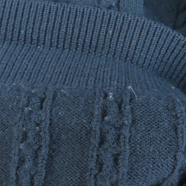実際に弊社で買取させて頂いたLANVIN/ランバン Vネックケーブル編みニット Sの画像 7枚目