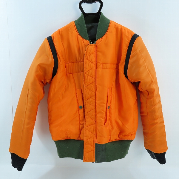 実際に弊社で買取させて頂いたALPHA INDUSTRIES/アルファインダストリーズ リバーシブル フライトジャケット MA-1 袖レザー MIL-J-82790J/Sの画像 2枚目