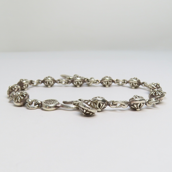 実際に弊社で買取させて頂いたCHROME HEARTS/クロムハーツ 1 BALL DAGGER クロスボール チェーン ダガー ブレスレットの画像 2枚目