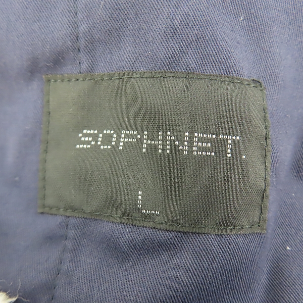 実際に弊社で買取させて頂いた【未使用】SOPHNET./ソフネット ロングパンツ/スラックス ネイビー SOPH-202031/Lの画像 3枚目