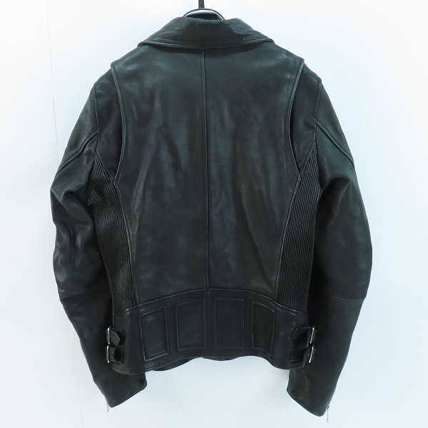 実際に弊社で買取させて頂いたDIESEL/ディーゼル ラムレザー ダブルライダースジャケット ブラック TR008568/Lの画像 1枚目