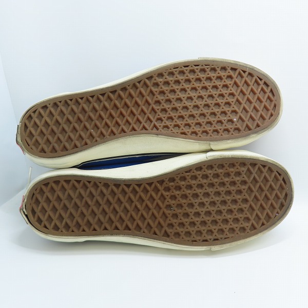 実際に弊社で買取させて頂いたVANS/バンズ オリジナルズ OFF THE WALL/オフ ザ ウォール ローカットスニーカー ブルー×イエロー T375/8の画像 2枚目