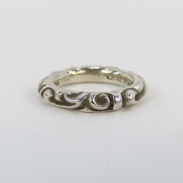 実際に弊社で買取させて頂いたCHROME HEARTS/クロムハーツ スクロールバンドリング 16.5号の画像 2枚目