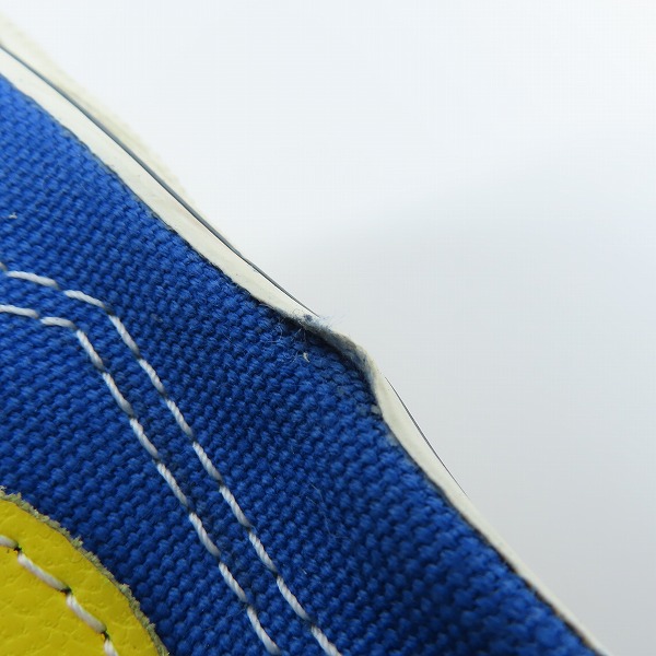 実際に弊社で買取させて頂いたVANS/バンズ オリジナルズ OFF THE WALL/オフ ザ ウォール ローカットスニーカー ブルー×イエロー T375/8の画像 6枚目