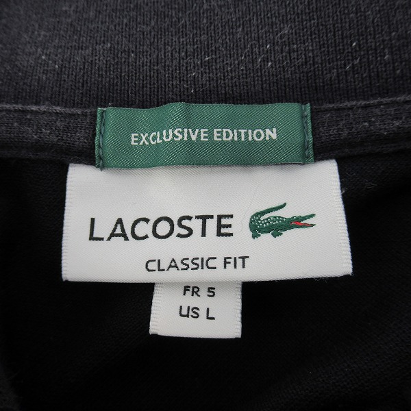 実際に弊社で買取させて頂いたLACOSTE/ラコステ BEAMS別注  半袖ポロシャツ ブラック PH102MJ /5の画像 2枚目