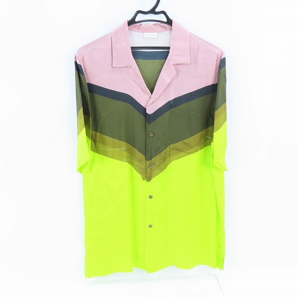 実際に弊社で買取させて頂いたDries Van Noten/ドリスヴァンノッテン ビスコース CARLTONE オープンカラーシャツ/50