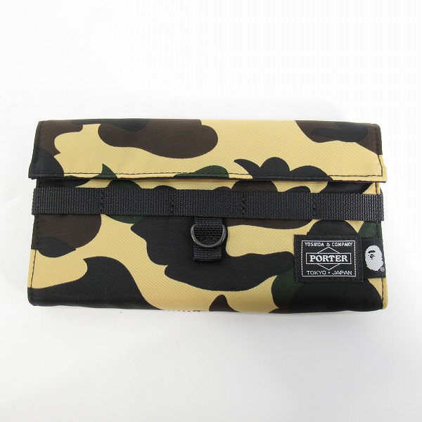 実際に弊社で買取させて頂いた【未使用】A BATHING APE ×PORTER/アベイシングエイプ×ポーター 1ST CAMO LONG WALLET ロングウォレット 001GDG831972X