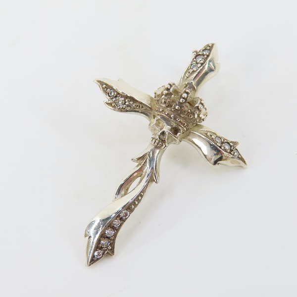 実際に弊社で買取させて頂いたJustinDavis/ジャスティンデイビス JD×HU St.Patrick D0.12/925 スカル＆クロス Pendant/ペンダント トップ/SPJ505