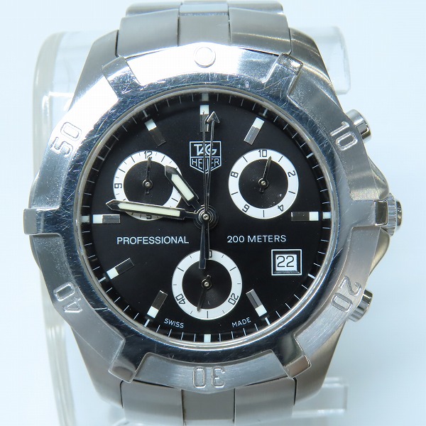 実際に弊社で買取させて頂いたTAG HEUER/タグホイヤー エクスクルーシブ クロノグラフ プロフェッショナル 200m CN111F 【動作未確認】