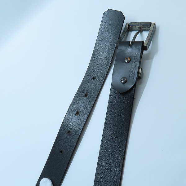 実際に弊社で買取させて頂いたBACKLASH/バックラッシュ イタリアンダブルショルダーシワ加工プルアップ レザーベルトの画像 2枚目