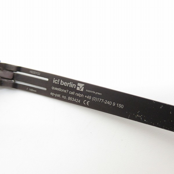 実際に弊社で買取させて頂いたic! berlin/アイシーベルリン marie メガネフレーム/眼鏡/アイウェア 863424の画像 3枚目