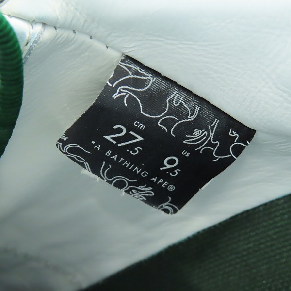 実際に弊社で買取させて頂いたA BATHING APE/アベイジングエイプ BAPE STA/ベイプスタ ローカットスニーカー OZXSHMX91309N/27.5の画像 5枚目