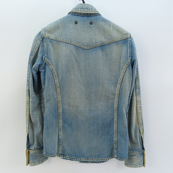 実際に弊社で買取させて頂いたBACKLASH/バックラッシュ THE LINE SVボタン デニムシャツ  T-014/XSの画像 1枚目