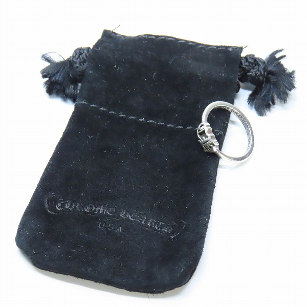実際に弊社で買取させて頂いたCHROME HEARTS/クロムハーツ バブルガムリング ｗ/CHロゴ 5.5号の画像 9枚目