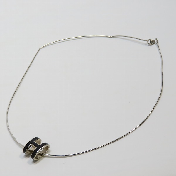 実際に弊社で買取させて頂いたHERMES/エルメス H チャーム ポップアッシュ ワイヤー ネックレスの画像 8枚目