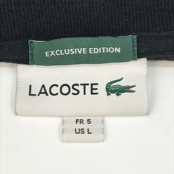 実際に弊社で買取させて頂いたLACOSTE/ラコステ JOURNAL STANDARD relume 別注 オーバーサイズ サーマル カットソー ブラック TH231LJ /Lの画像 2枚目