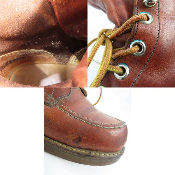 実際に弊社で買取させて頂いた【難有り】RED WING/レッドウィング ビンテージ/80s MADE IN USA 羽タグ 編み上げブーツ 214/9の画像 9枚目