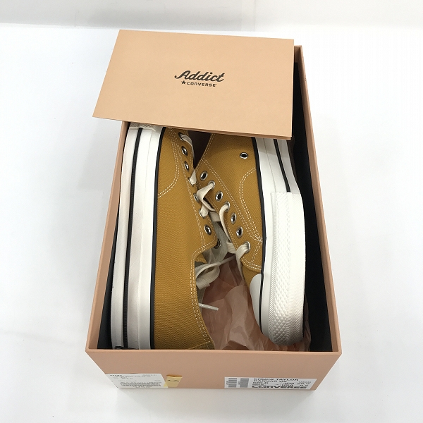 実際に弊社で買取させて頂いたCONVERSE ADDICT/コンバース アディクト CHUCK TAYLOR CANVAS OX/チャックテイラー ビブラムソール スニーカー 1AD249/28の画像 6枚目