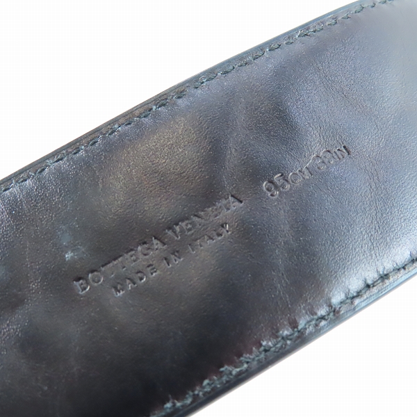 実際に弊社で買取させて頂いたBOTTEGA VENETA/ボッテガヴェネタ イントレチャート レザーベルト 95cm/38inの画像 3枚目