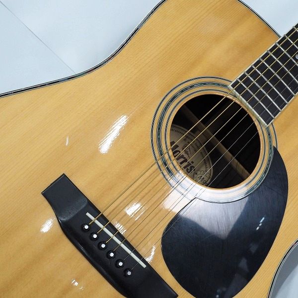 実際に弊社で買取させて頂いた★Morris/モーリス W-28 幌馬車ラベル アコースティックギター/アコギ  ソフトケース付の画像 5枚目