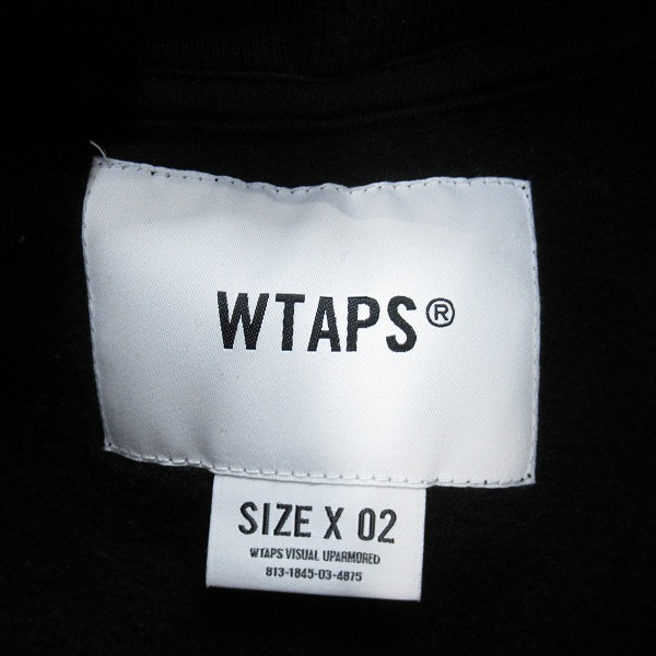 実際に弊社で買取させて頂いたWTAPS/ダブルタップス 24SS SIGN HOODY COTTON TSSC/フーディスウェットシャツ パーカー/241ATDT-CSM02/02の画像 3枚目