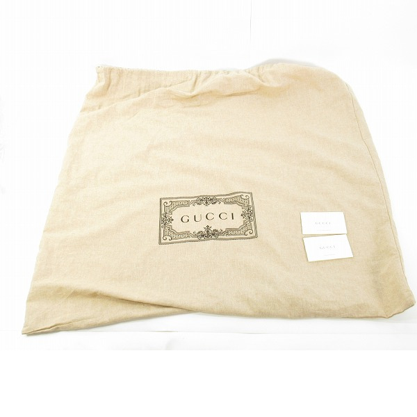 実際に弊社で買取させて頂いたGUCCI/グッチ ダブルG レザー バックパック/リュックサック カーキ 725657の画像 9枚目