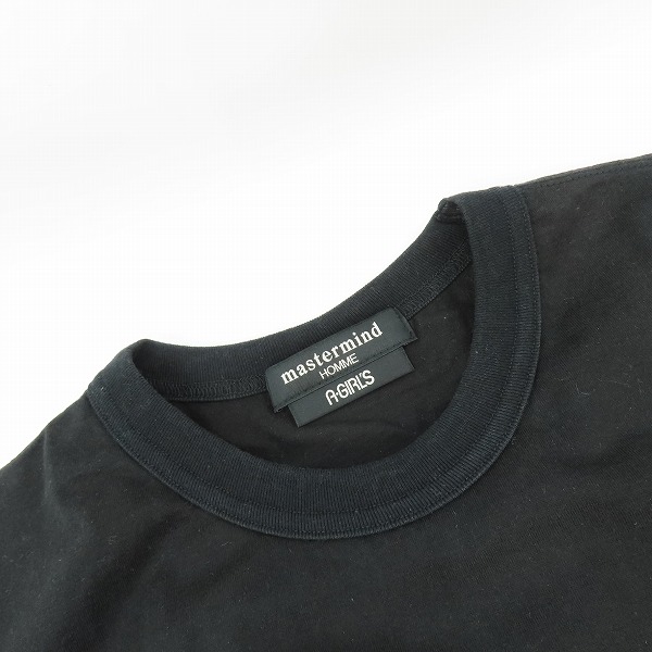 実際に弊社で買取させて頂いたmastermind JAPAN ×A-GIRL'S/マスターマインド ×エイガールズ 裾ロゴパッチ 半袖Tシャツ 16SSMM-TS23-07/Lの画像 5枚目