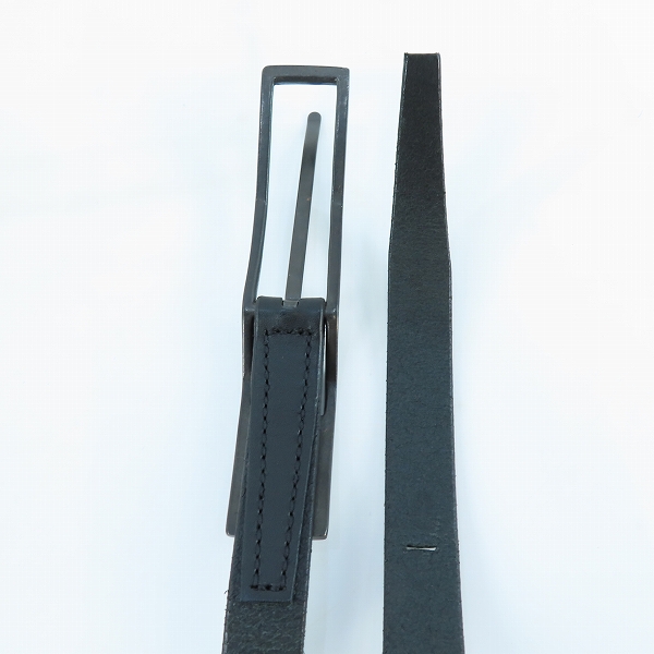 実際に弊社で買取させて頂いたJULIUS/ユリウス ワイド バックル ナロー レザー ベルトの画像 2枚目