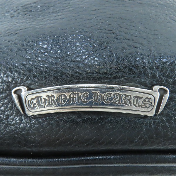 実際に弊社で買取させて頂いたCHROME HEARTS/クロムハーツ 2WAY レザーブリーフケース フレアニーパッチの画像 3枚目