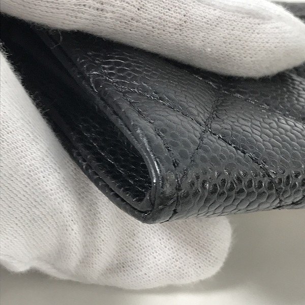 実際に弊社で買取させて頂いたCHANEL/シャネル ココマーク マトラッセ コインケース キャビアスキン 31706207の画像 8枚目