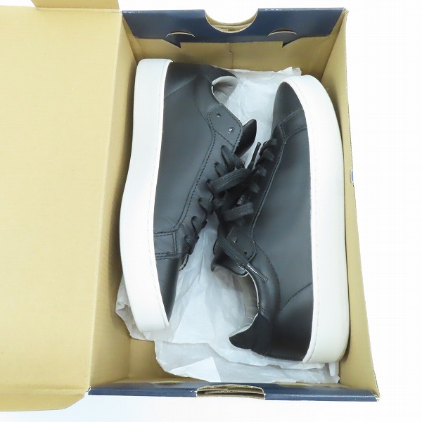 実際に弊社で買取させて頂いたnano universe/ナノユニバース ダメリーノ レザー スニーカー ブラック NUC11SNK002KY /25の画像 7枚目