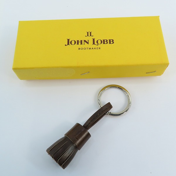 実際に弊社で買取させて頂いたJOHN LOBB/ジョンロブ  POMPOM KEYRING/キーホルダー キーリング ダークブラウンの画像 6枚目