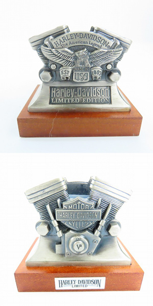 実際に弊社で買取させて頂いたZIPPO/ジッポー Harley-Davidson/ハーレーダビッドソン イーグルメタル エンジン型台座/スタンド付き/1995年製の画像 8枚目