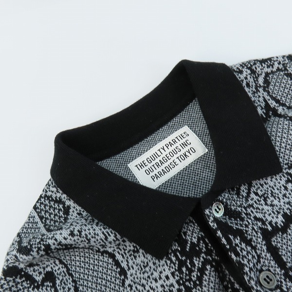 実際に弊社で買取させて頂いたWACKO MARIA/ワコマリア PYTHON KNIT POLO SHIRT/パイソンニットポロシャツ XLの画像 4枚目