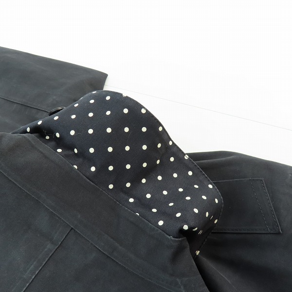 実際に弊社で買取させて頂いたMACKINTOSH/マッキントッシュ 襟下ドット柄 コットン ゴム引きステンカラーコート 38の画像 7枚目