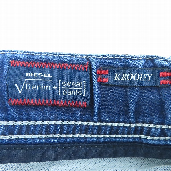 実際に弊社で買取させて頂いたDIESEL/ディーゼル JOGG JEANS/ジョグジーンズ KROOLEY ダメージ加工 ストレッチ/スウェット デニムパンツ/W32の画像 3枚目