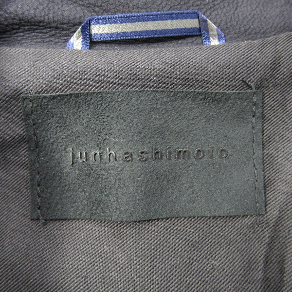 実際に弊社で買取させて頂いたjunhashimoto/ジュンハシモト INNER RIDERS 2/インナーレザー バックスキン ライダースジャケット 1021620003/4の画像 2枚目