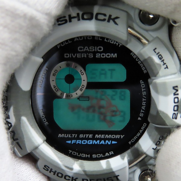実際に弊社で買取させて頂いたG-SHOCK/G-ショック FRODMAN ブラジリアンフロッグマン 迷彩 GW-200CF-7JFの画像 4枚目