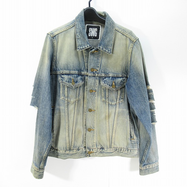 実際に弊社で買取させて頂いたSWAGGER/スワッガー ダメージ加工 デニムジャケット/L