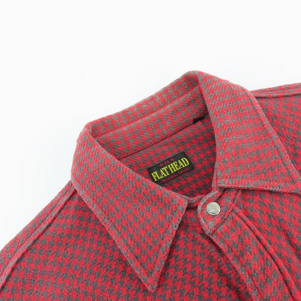 実際に弊社で買取させて頂いたTHE FLAT HEAD/ザフラットヘッド ヘビーウエイト ウエスタンシャツ 40の画像 6枚目