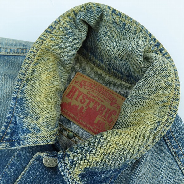 実際に弊社で買取させて頂いたHYSTERIC GLAMOUR/ヒステリックグラマー スタッズ デニムジャケット 0201AB08/L の画像 5枚目