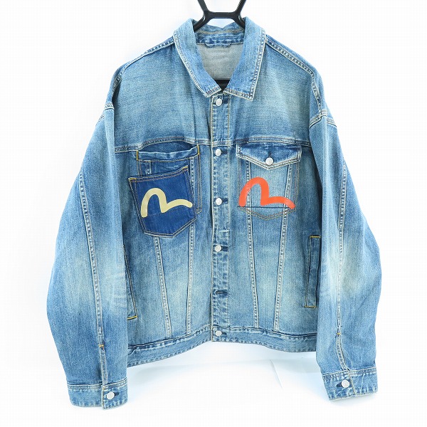 実際に弊社で買取させて頂いたEVISU/エヴィス マルチポケット/プリント デニムジャケット XXL
