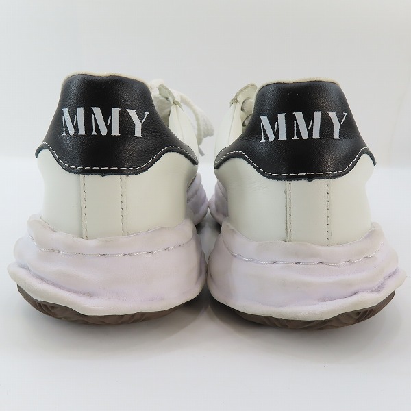 実際に弊社で買取させて頂いたMaison MIHARA YASUHIRO/メゾンミハラヤスヒロ Sole Shellcap Leather レザースニーカー ホワイト A06FW702/43 の画像 1枚目