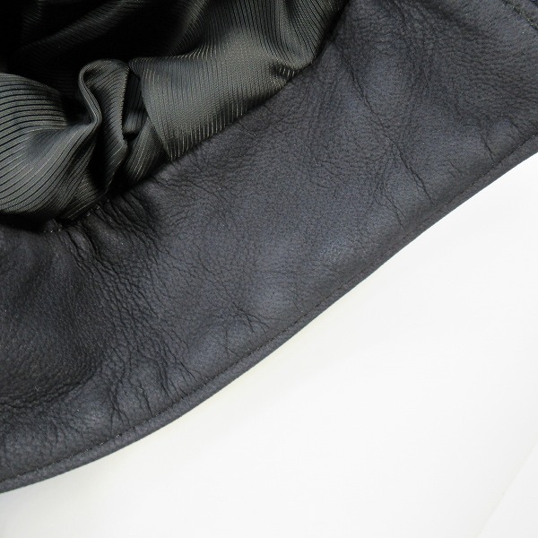 実際に弊社で買取させて頂いたjunhashimoto/ジュンハシモト INNER RIDERS 2/インナーレザー バックスキン ライダースジャケット 1021620003/4の画像 4枚目