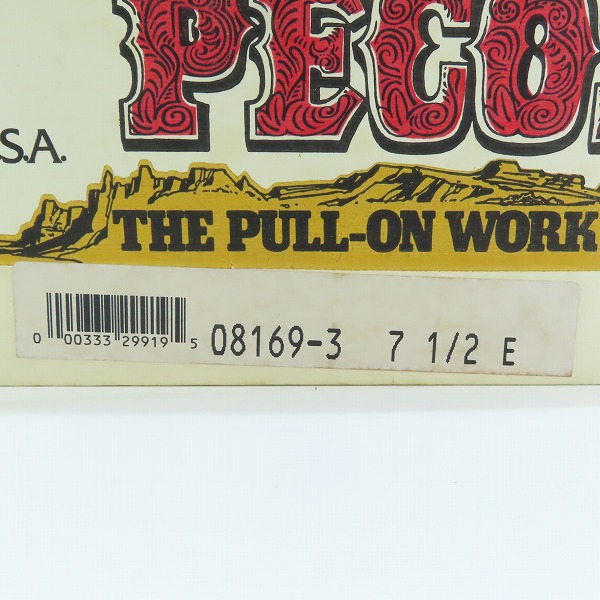 実際に弊社で買取させて頂いたRED WING/レッドウィング 羽タグ PECOS BOOTS/ペコスブーツ ブラック 8169 /7.5Eの画像 9枚目