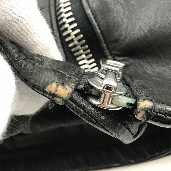 実際に弊社で買取させて頂いたISAMUKATAYAMA BACKLASH/バックラッシュ イタリアンホースレザー 製品染め フードブルゾン 1670-02/Mの画像 7枚目