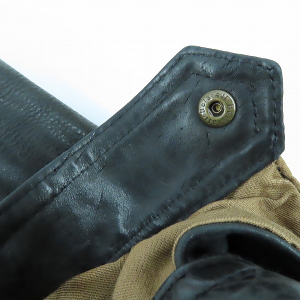実際に弊社で買取させて頂いたBelstaff/ベルスタッフ BLACK PRINCE ブラックプリンス ザー ジャケット/44の画像 8枚目