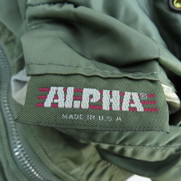 実際に弊社で買取させて頂いたALPHA INDUSTRIES/アルファインダストリーズ フライトジャケット MA-1 MIL-J-82790J/Mの画像 4枚目